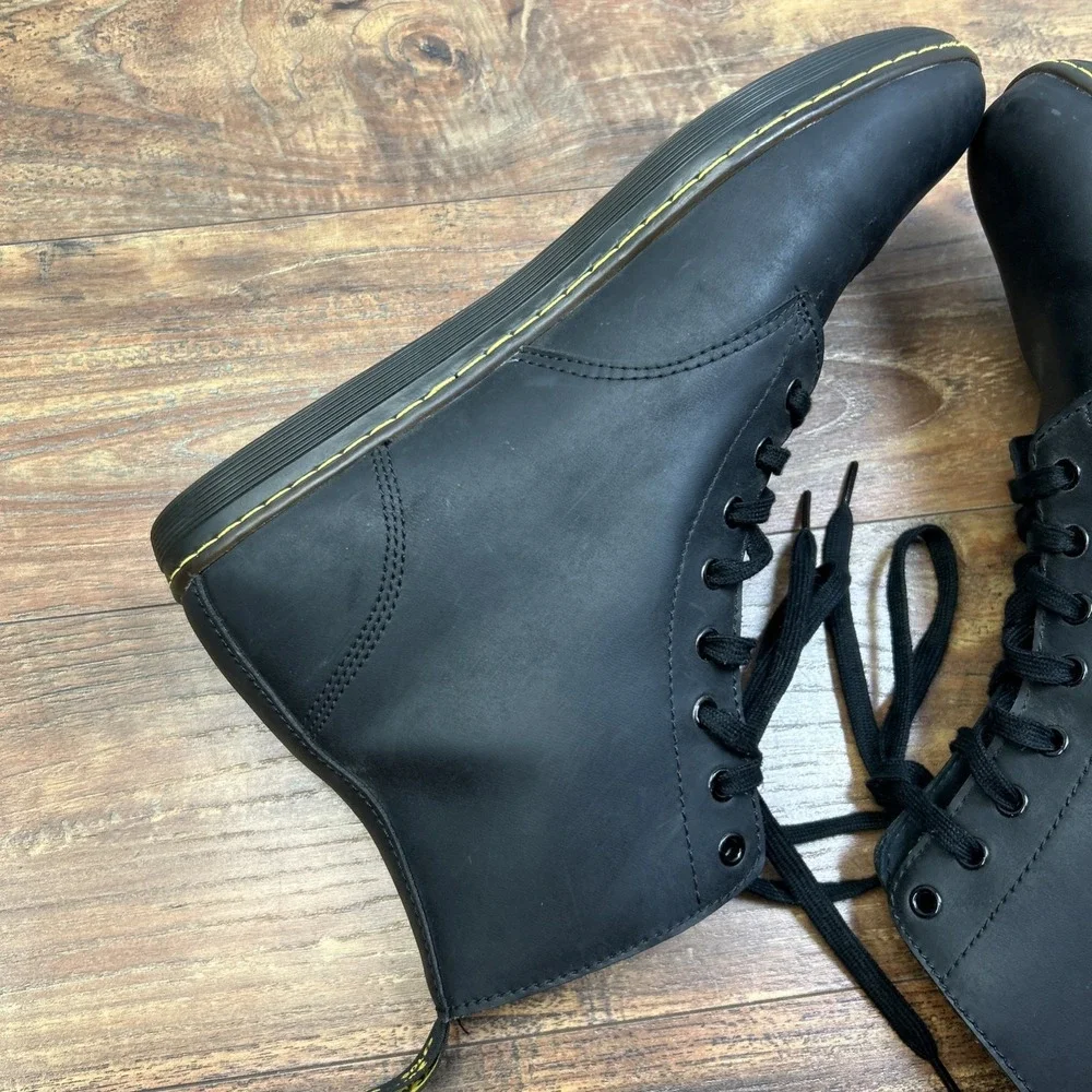 Dr. Martens Doc Boots Mens‎ 13M Black Leather Tobias Casual Goth Grunge